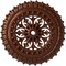 Ekena Millwork Sellek Ceiling Medallion (Fits Canopies up to 1 1/8"), 18 1/2"OD x 7/8"ID x 1 1/2"P, Copper Penny CM18SKCPS - alternate 1